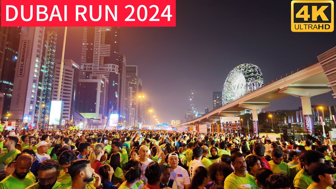 DUBAI RUN 2024 | Sheikh Zayed Road | Record Breaking | Dubai Fitness Challenge 30x30 | 4K