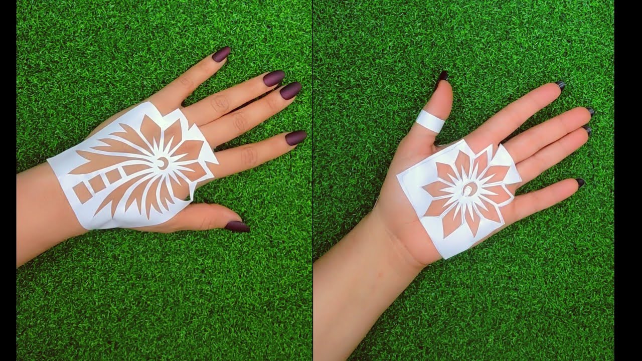 طريقة نقشه حنه ليبية جميله وخفيفة Libyan henna stickers