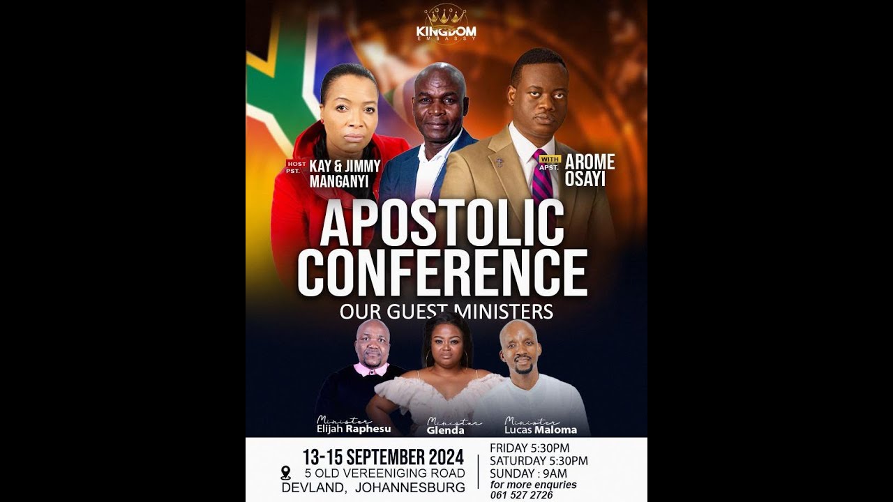APOSTLE AROME OSAYI IN SOWETO AT KINGDOM EMBASSY DEVLAND