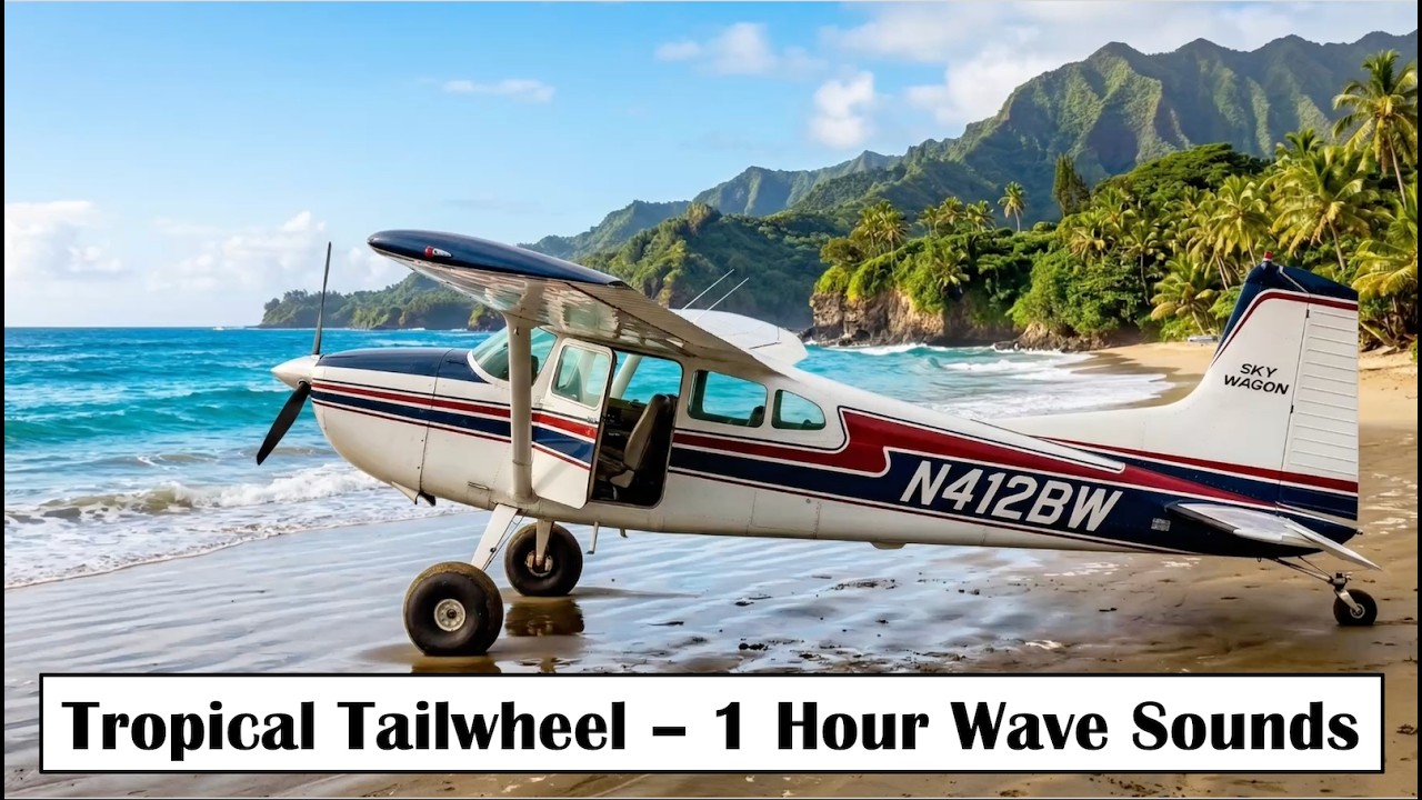 Tropical Tailwheel Ocean Waves: Chill, Study, Relax, Sleep to Ocean Wave Sounds on Loop (1 Hour)
