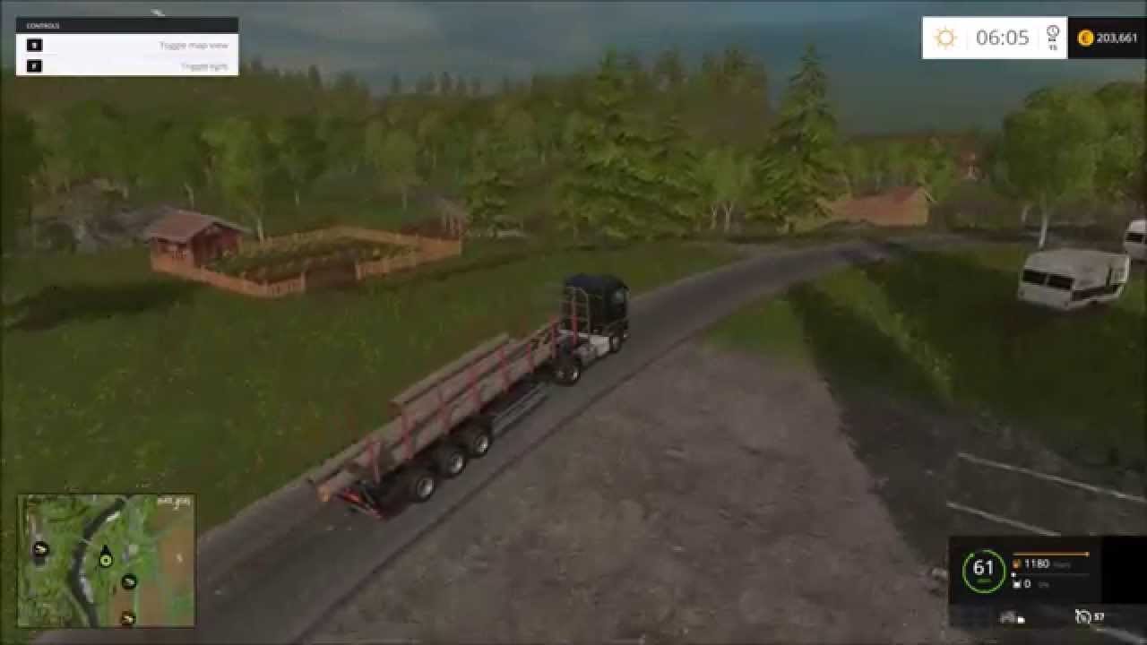 Farming Simulator 2015 [ How To Sell Timber At The Lumber Yard ]