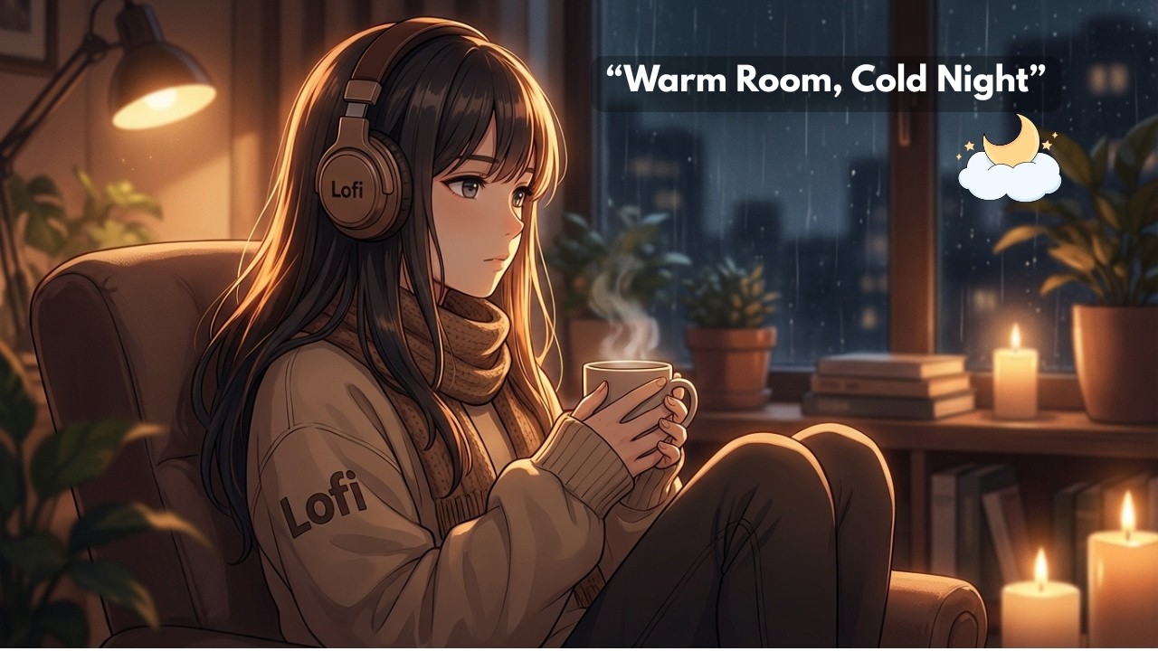 Cozy Rainy Night Lofi 🌧️🔥 | Sad & Warm Beats for Late Thoughts