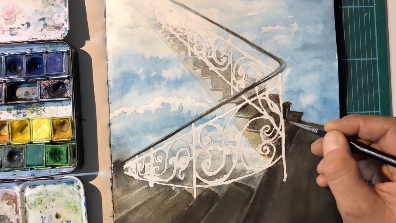 Aquarell - Himmelstreppen