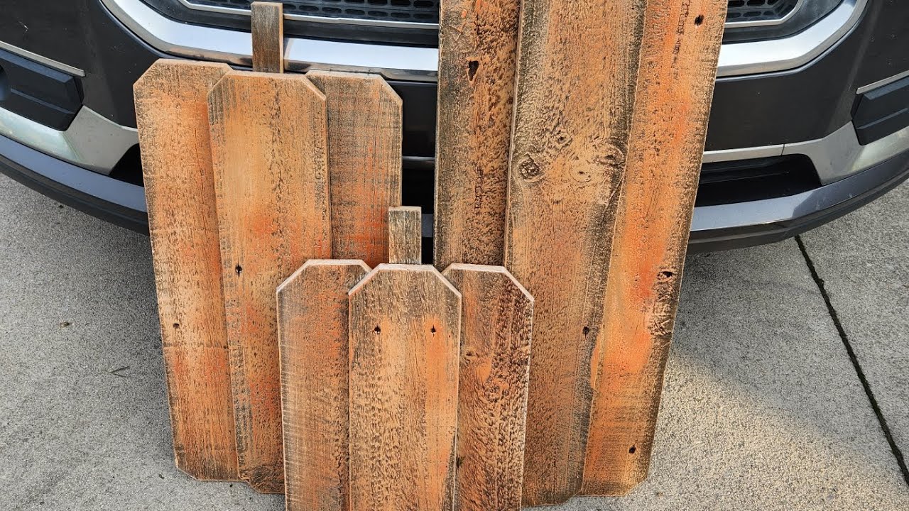 Fencing Board turned fall decor.