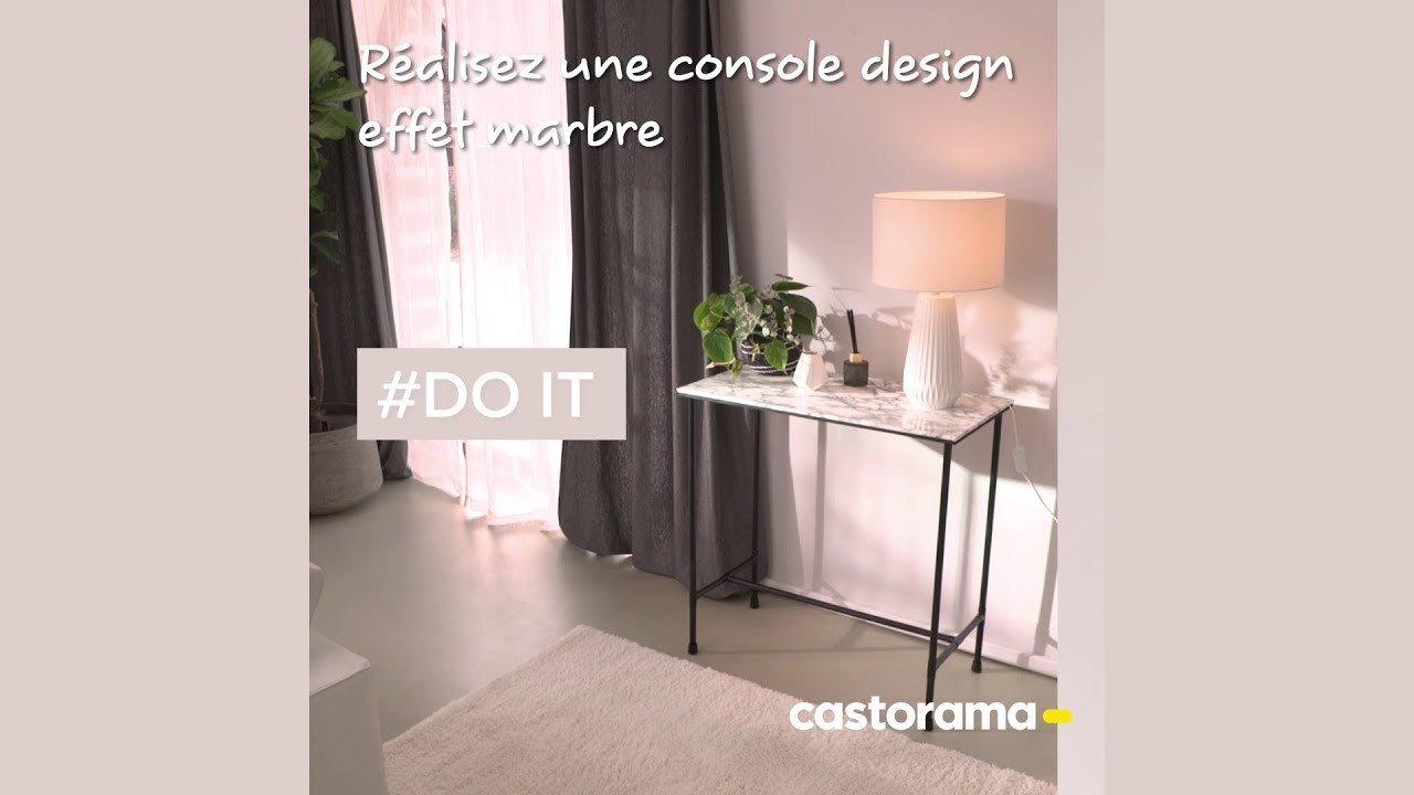 DIY : Réalisez une console design effet marbre - Castorama