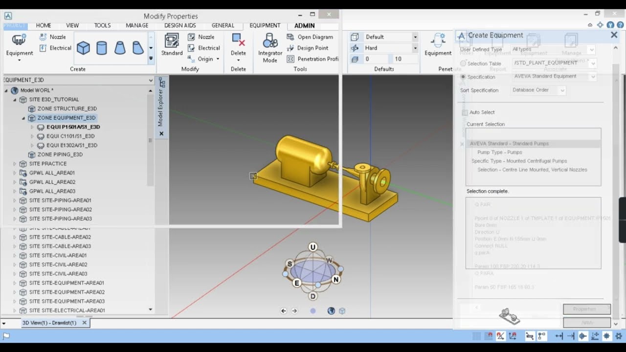 Standard Pump Modeling in E3D: Step-by-Step Tutorial for Beginners |Part-4|