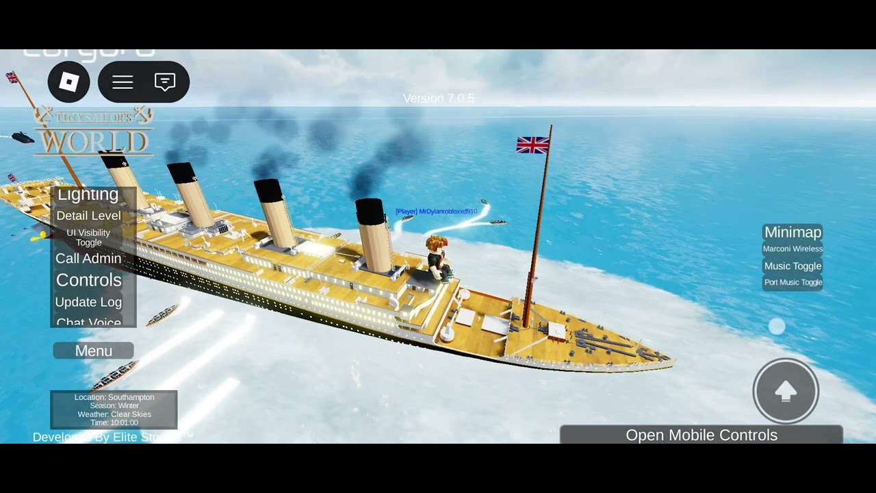 the sinking of the Titanic, I don't know what video this is