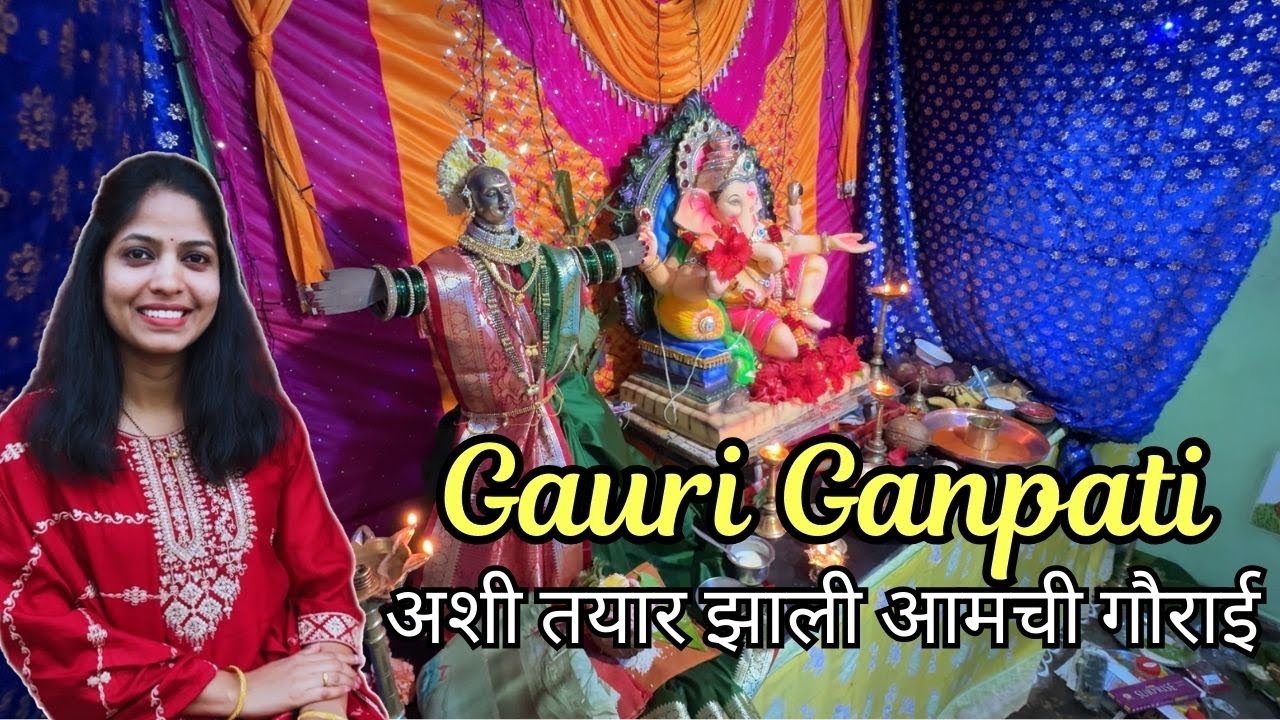 How we decorated Gauri at Home with Saree & Jewellery | Gauri Ganpati Puja in Konkan | 4K Vlog
