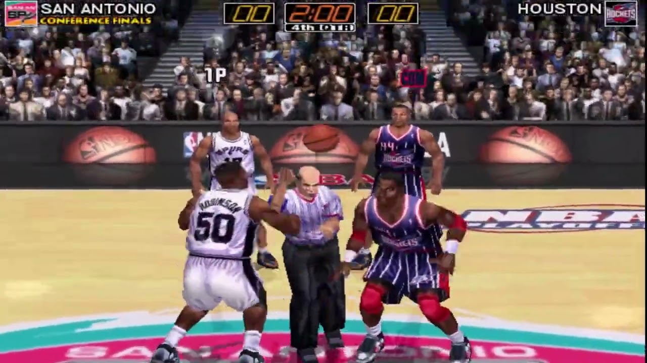 Virtua NBA (1999) San Antonio Spurs play Through /David Robinson / Tim Duncan /Sean Elliott