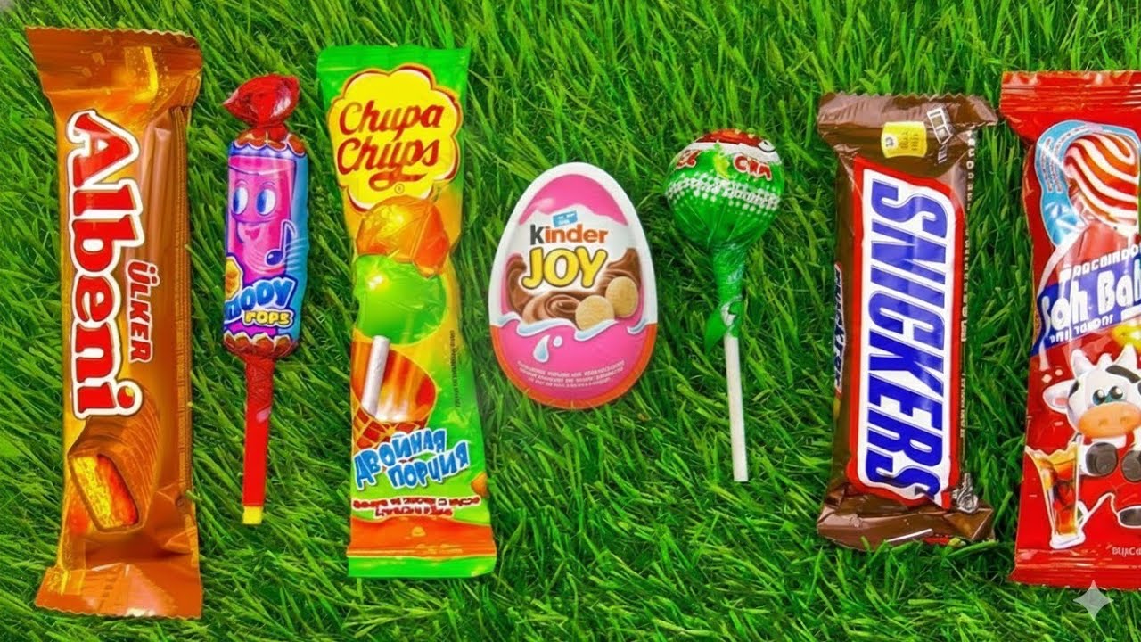 ASMR Most Popular Candys / some lots of colorful rainbow lollipop candy / unpacking chocolate eat🥳