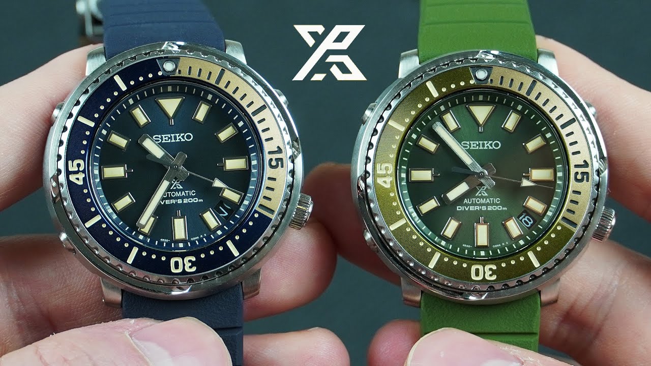 Olive Green & Deep Blue Seiko Tuna Safari - SRPF83K1 & SRPF81K1 | Hands-on Review