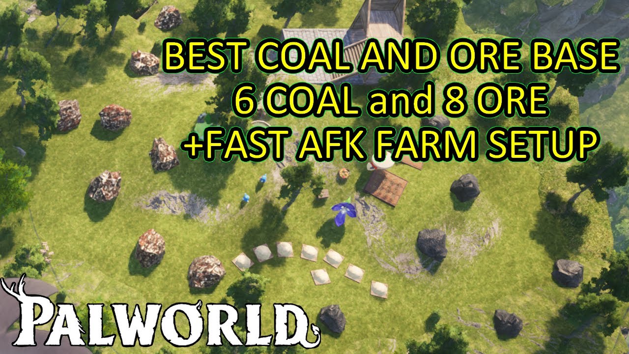 Palworld Best Base Location Ore and Coal. Best AFK Ore and Coal Farm With 6 Coal and 8 Ore
