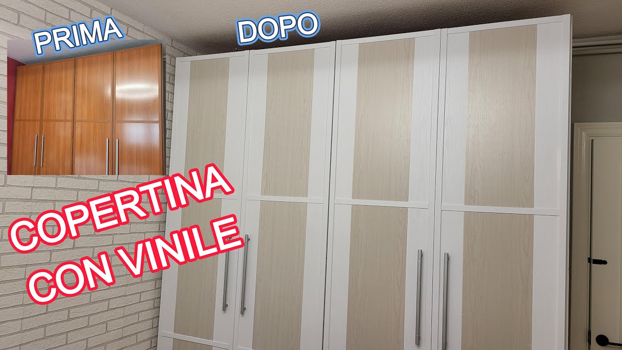 COME RIVESTIRE UN ARMADIO CON VINILE ADESIVO: vinile per mobili
