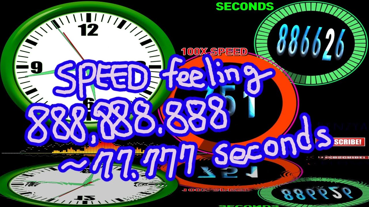 [Feeling] Reflection new clock & circle 888,888.888~77.777 seconds timer  countdown alarm🔔