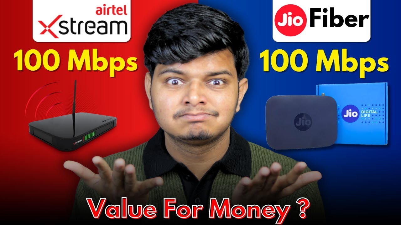 Jio Fiber vs Airtel Xstream Fiber 100 Mbps &ndash; Which Broadband Plan is Worth It? 💰