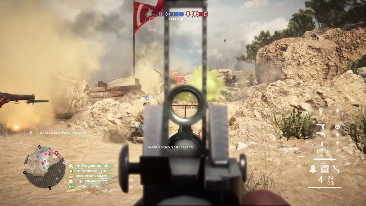 Battlefield 1 trying out the naval cutlass sword