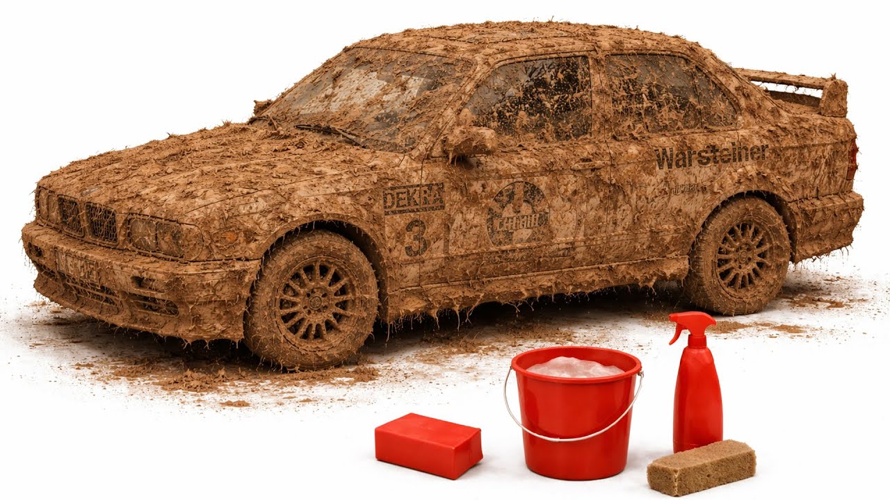 Super Realistic Cleaning of a 1:18 BMW E30 M3 DTM After an Extreme Off-Road Adventure 🥵