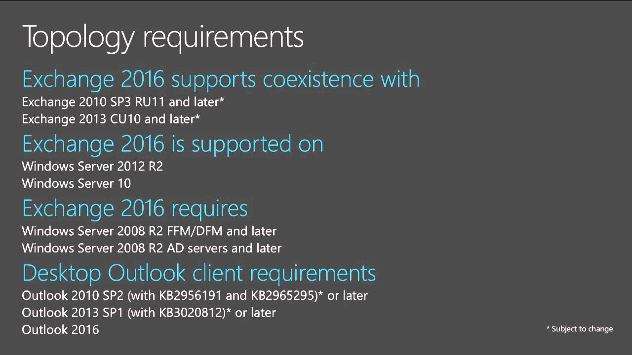 Microsoft Ignite 2015 Exchange Server Preferred Architecture
