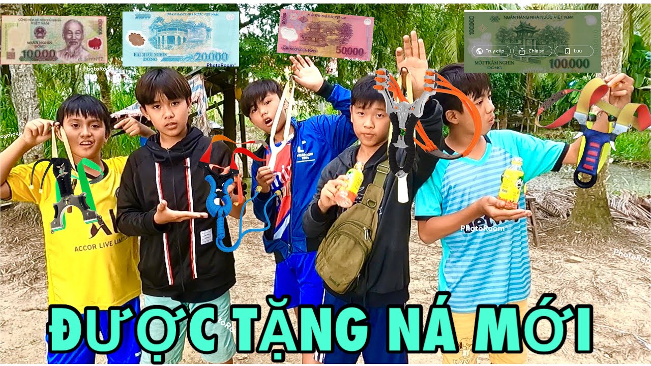 Niềm Vui  Bất Ngờ Khi Cả Team Được Anh Tư Khải TV Tặng Ná Cao Su 10k 20k 50k Mới