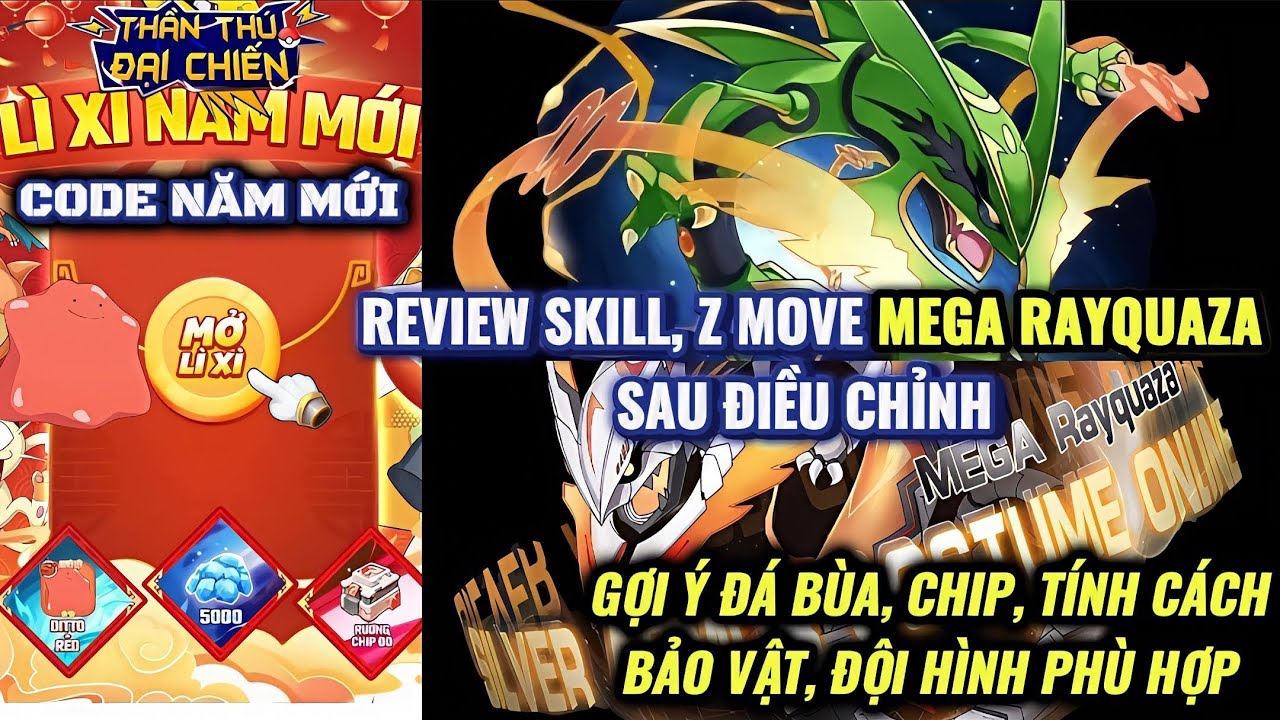 Thần Th&uacute; Đại Chiến - Review Skill, Z Move Mega Rayquaza sau điều chỉnh | Đội h&igrave;nh, Chip, Đ&aacute;, Bảo vật