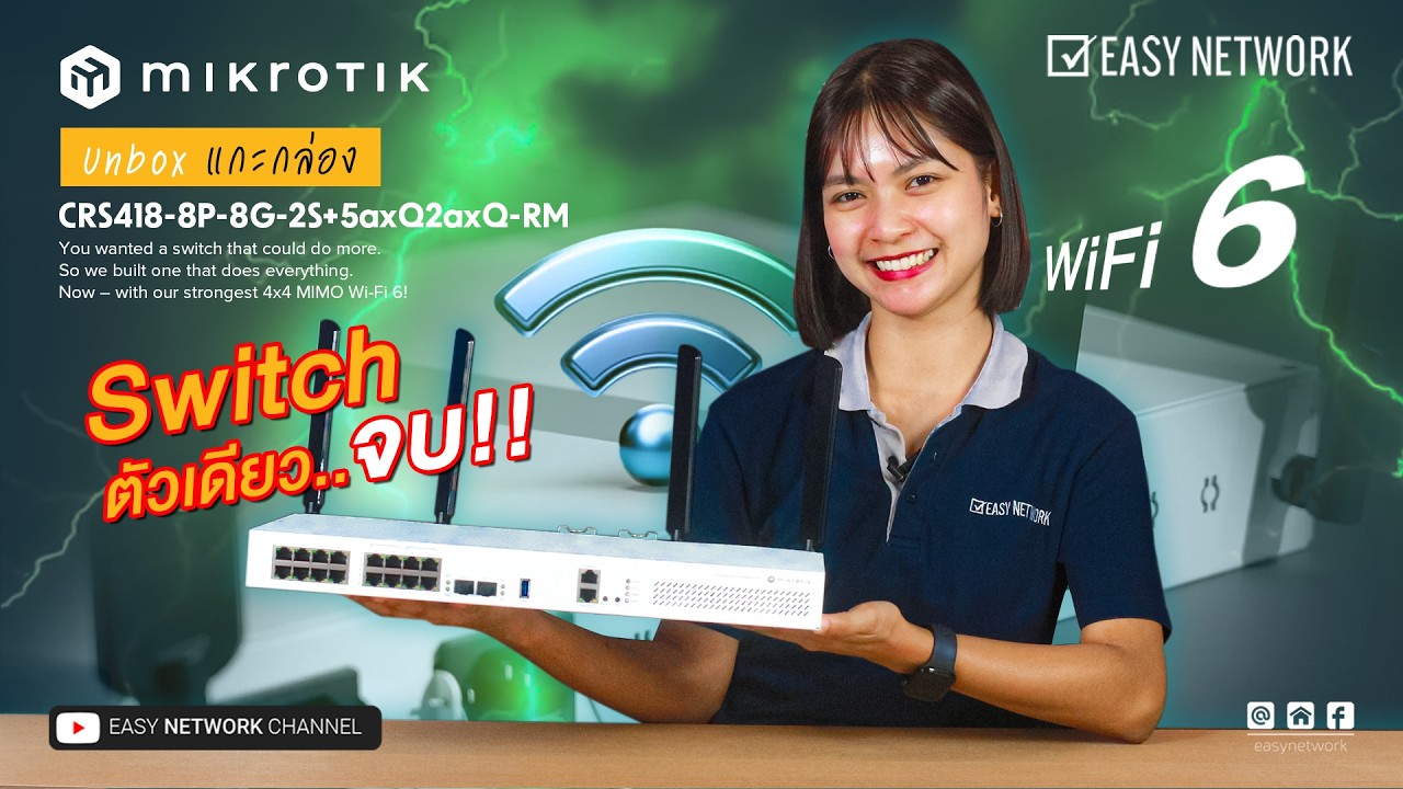 CRS418-8P-8G-2S+5axQ2axQ-RM Switch ตัวเดียวจบ‼ จากแบรนด์ MikroTik