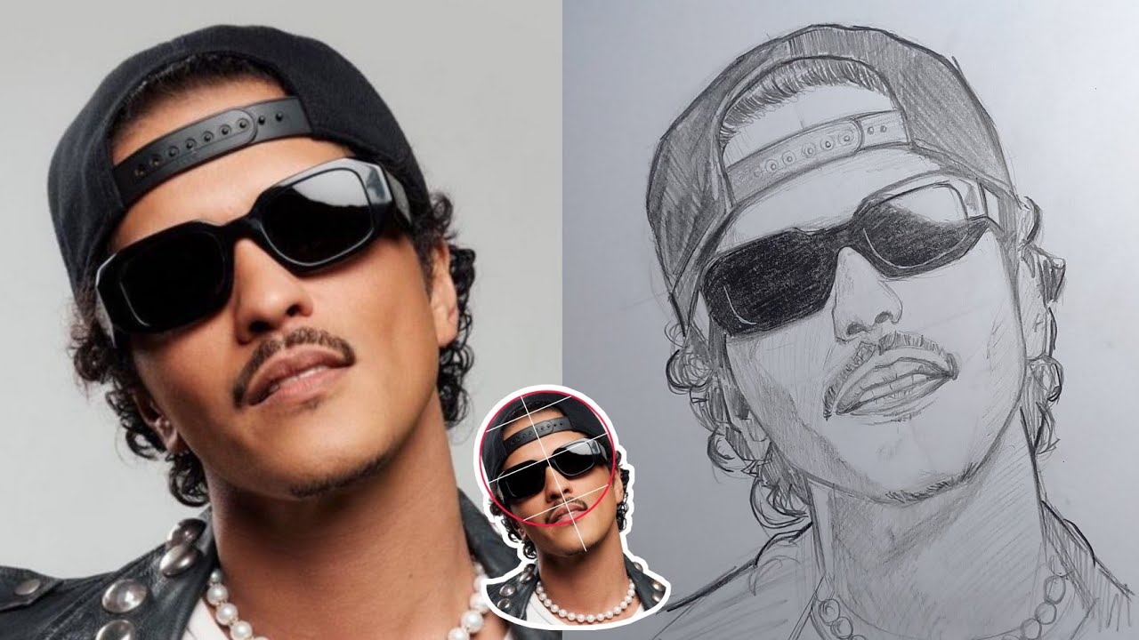 Bruno Mars APT - How to draw bruno mars easy