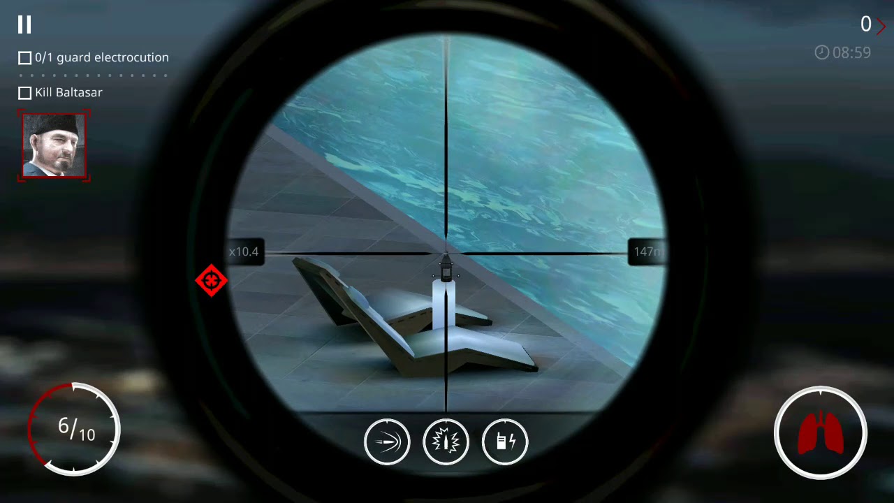 Hitman Sniper : Electrocute a guard with the electronic box on the roof GameAddict