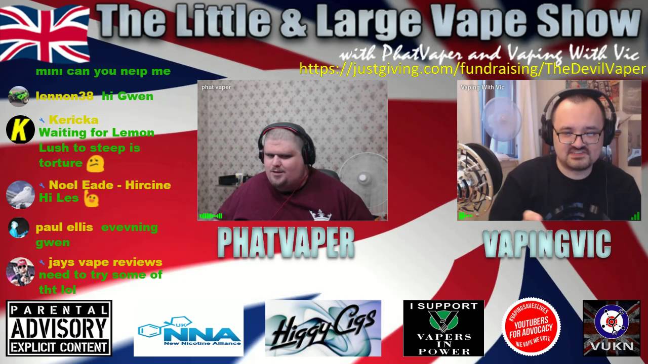 The Little & Large Vape Show with VapingwithVic & Phat Vaper 30/08/2016