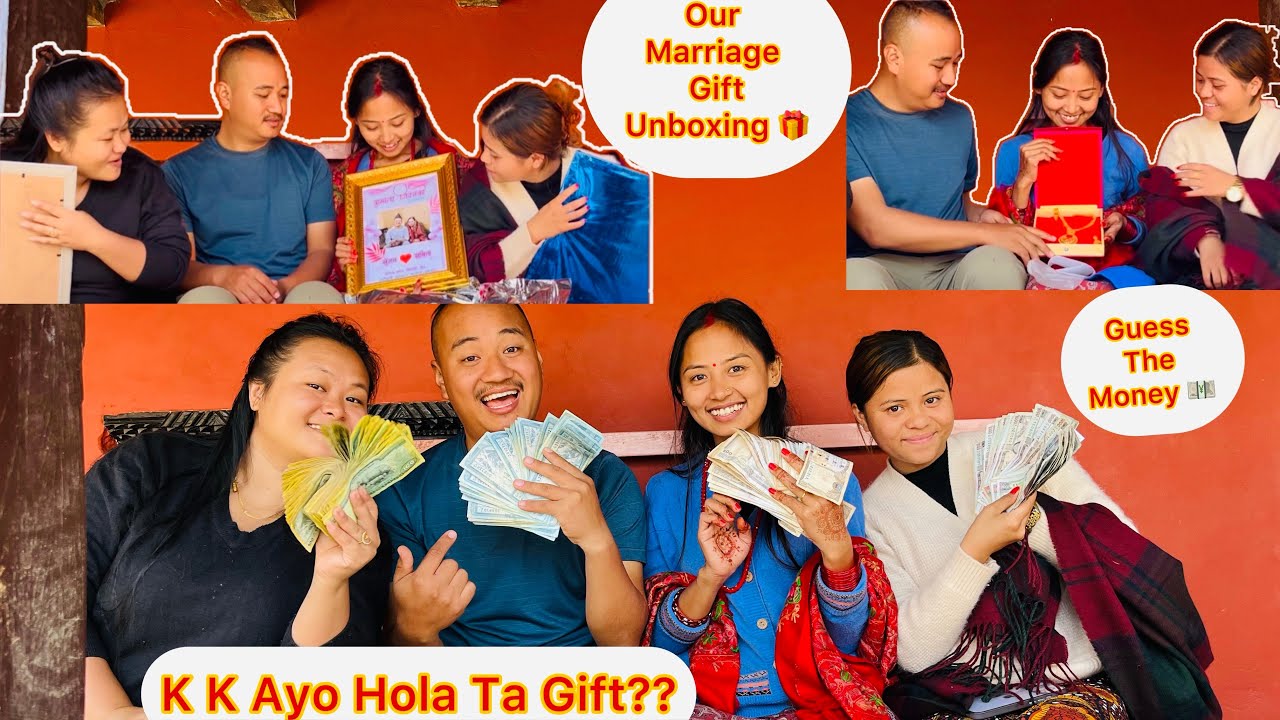 Unboxing Our Wedding Gifts 🎁 || K K Payo Hola Ta Mailey Gifts ??|| @sujanthapa1875 ||Susa😘