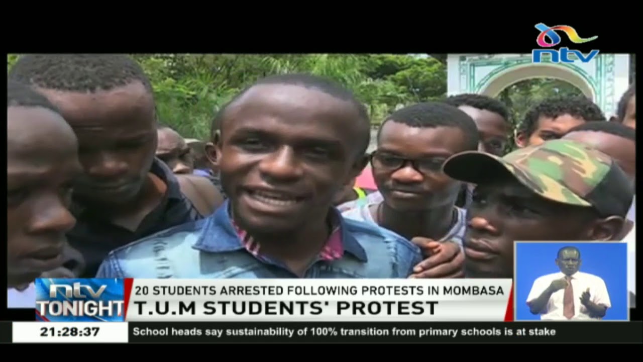 At least 20 T.U.M students arrested following a protest in Mombasa