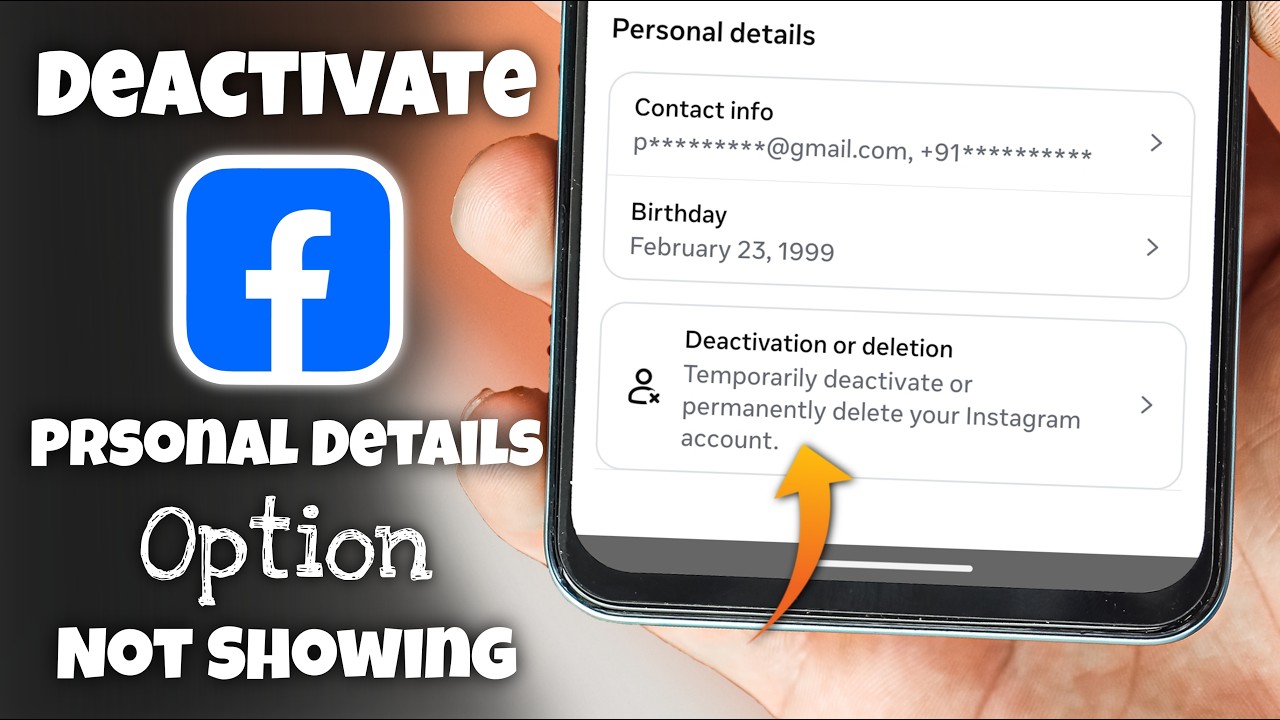 How to Deactivate Facebook Account Personal Details Not Showing | FB Deactivate Kaise Kare