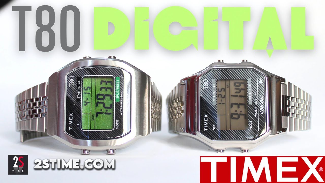 TIMEX T80 Digital Retro Watch | TW2V19000 vs TW2V74200