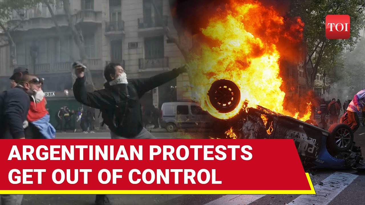 Buenos Aires Burns: Soccer Fans Go Berserk As Cops Fire Teargas In Violent Protests | Watch