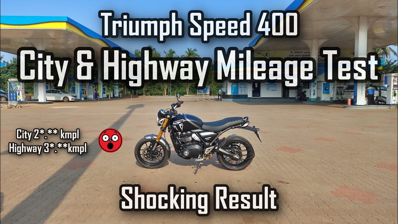 Triumph Speed 400 Mileage Test  - Speed 400 Fuel Efficiency Test - City & Highway Mileage  #triumph