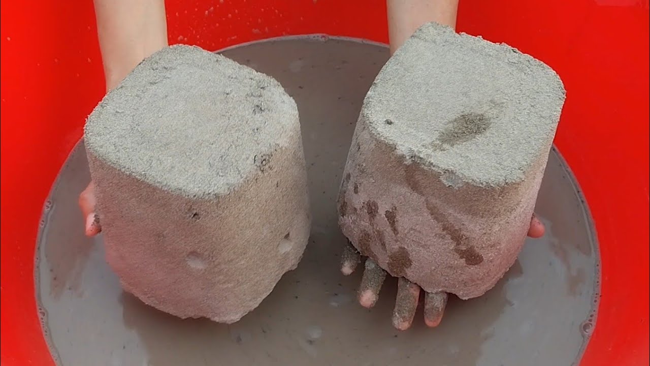 Pure Sand softest shapes Crumbling in Water ❤️