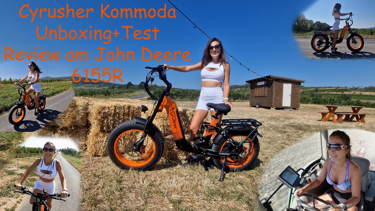 CYRUSHER Kommoda E-bike vs.TRAKTOR: wer schüttelt mich mehr?Unboxing, Testfahrt+Review am JOHN DEERE