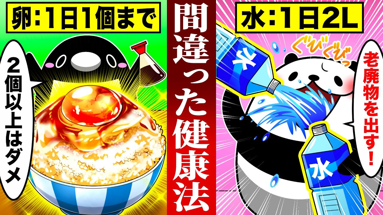 【実は間違っている】本当は逆効果な健康法７選【総集編】【アニメ】