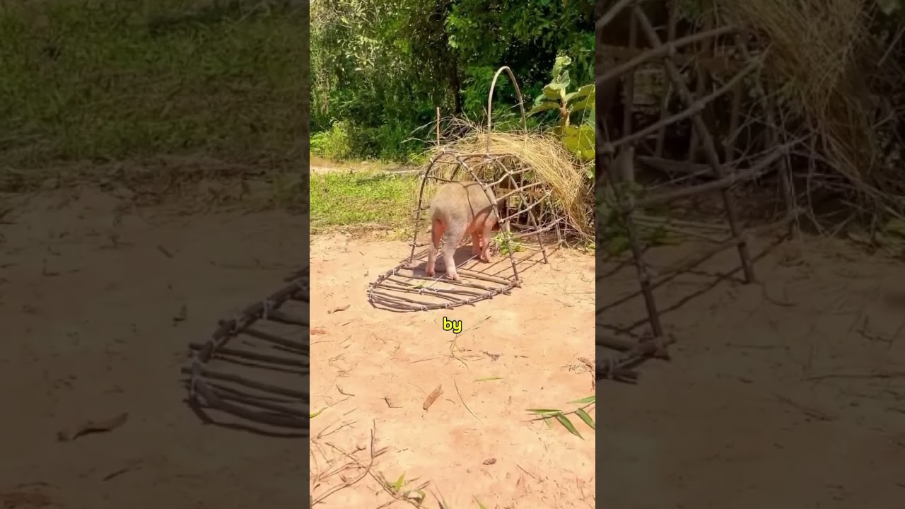 See how this wild boar trap works perfectly! #BoarTrap #WildlifeControl #AnimalTrap #pigtrap