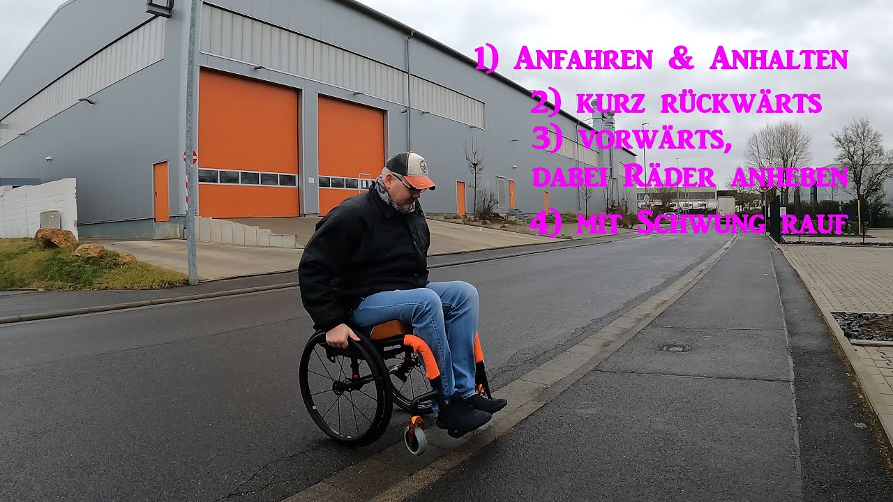 Rollstuhl 👨🏽‍🦽 Wheelie / Bordstein hoch & runter 2/2