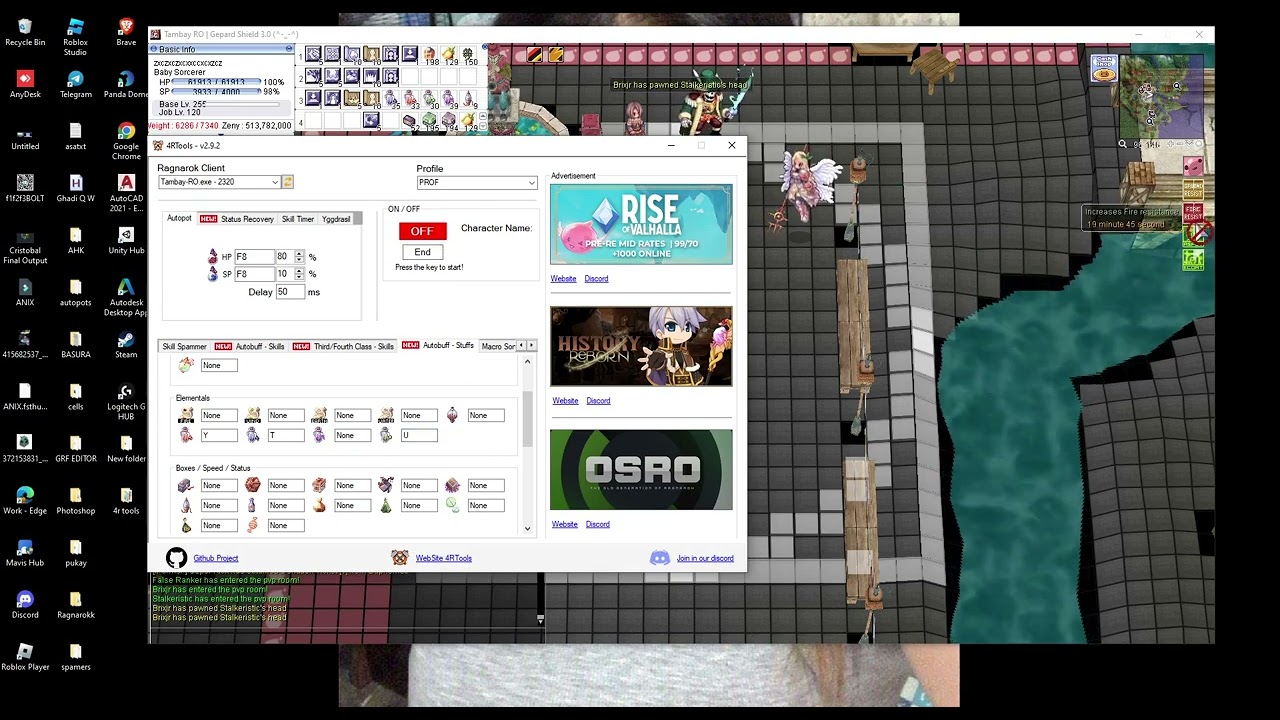 4R TOOLS TUTORIAL: AUTOPOTS, AUTOBUFF, SPAMMER, ADDING NEW SERVER, AUTO HOTKEY, TOOLS