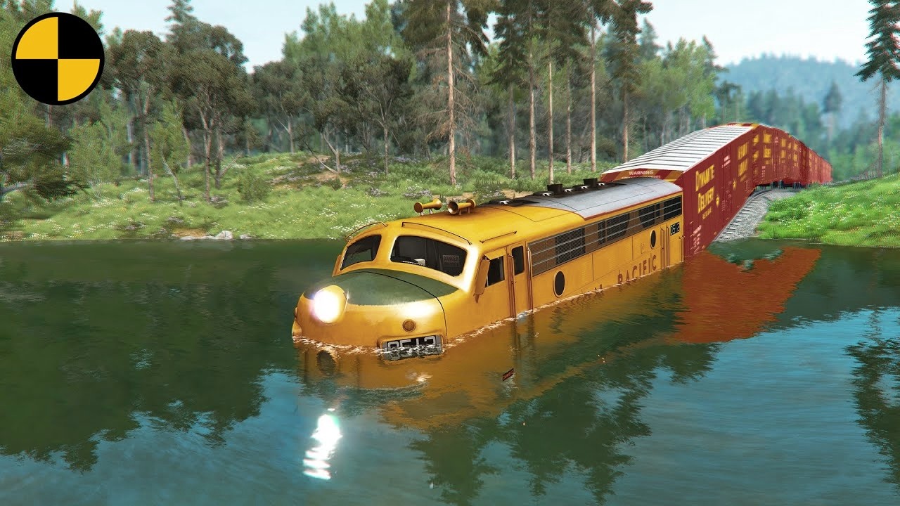 Trains vs Deep Water 😱 BeamNG.Drive