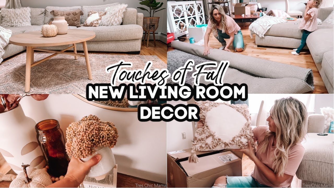 NEW BOHO LIVING ROOM DECOR & TOUCHES OF FALL| Momtober 2020 Tres Chic Mama
