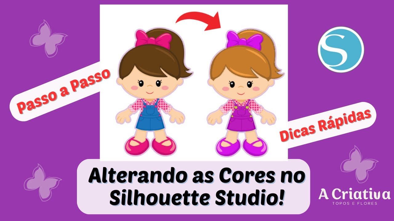 Alterando as cores de Roupa e Cabelo de imagens no Silhouette Studio/ Dicas Rápidas