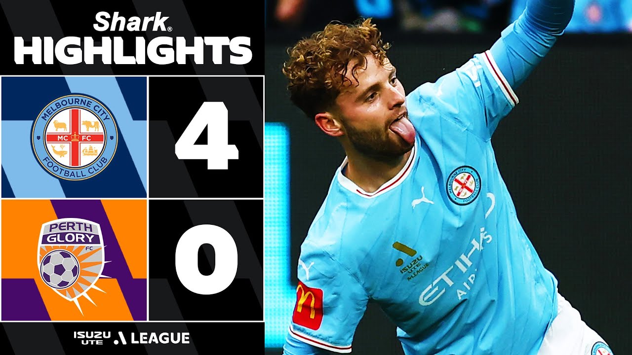 Melbourne City 4-0 Perth Glory | SHARK HIGHLIGHTS | Isuzu UTE A-League 2025-26 | Round 2