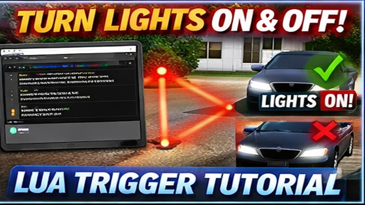 BeamNG Tutorial: How to Turn Lights ON & OFF Using a LUA Trigger
