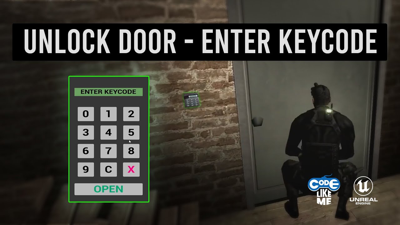 Unreal Engine Unlock Door System With Key Code Using Key Pad (ALS #217)