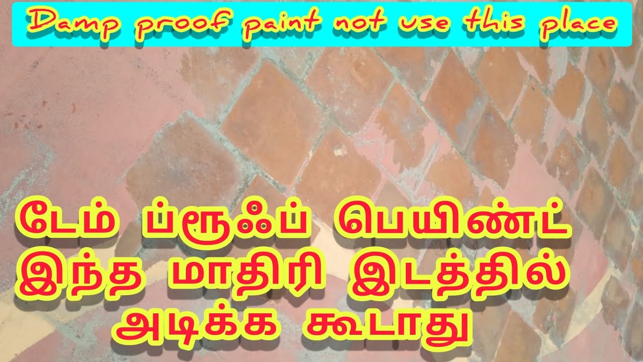 டேம் ப்ரூஃப் பெயிண்ட் இந்த மாதிரி இடத்தில் அடிக்க கூடாது