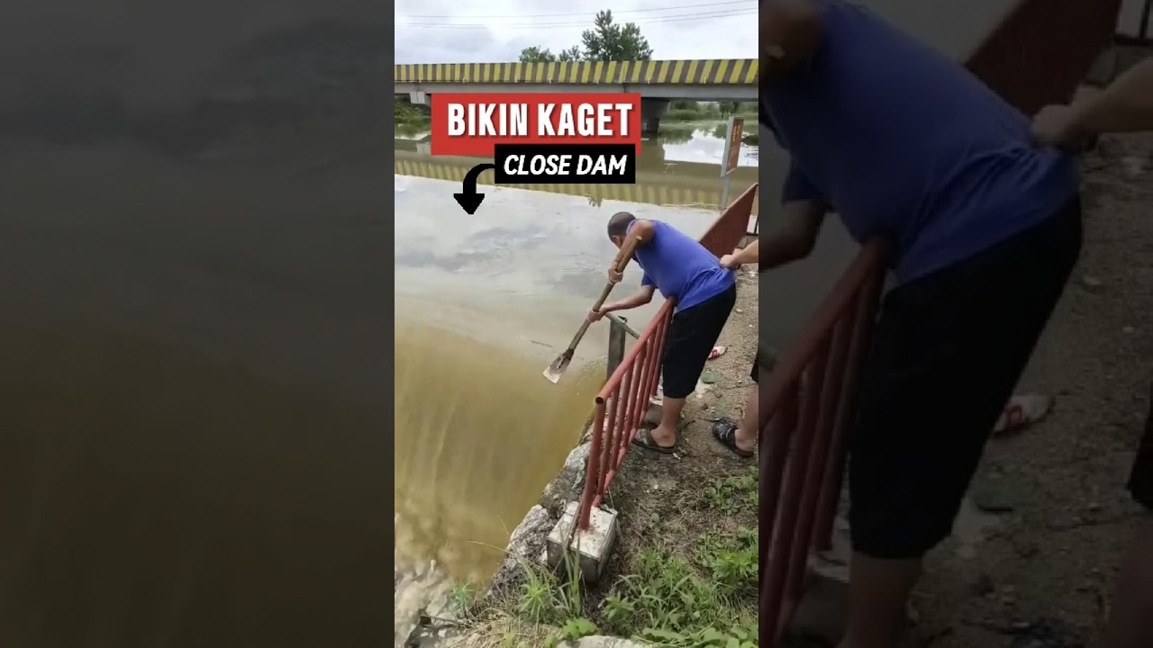 Pintu Air Pencegah Banjir (Bendungan) #banjir