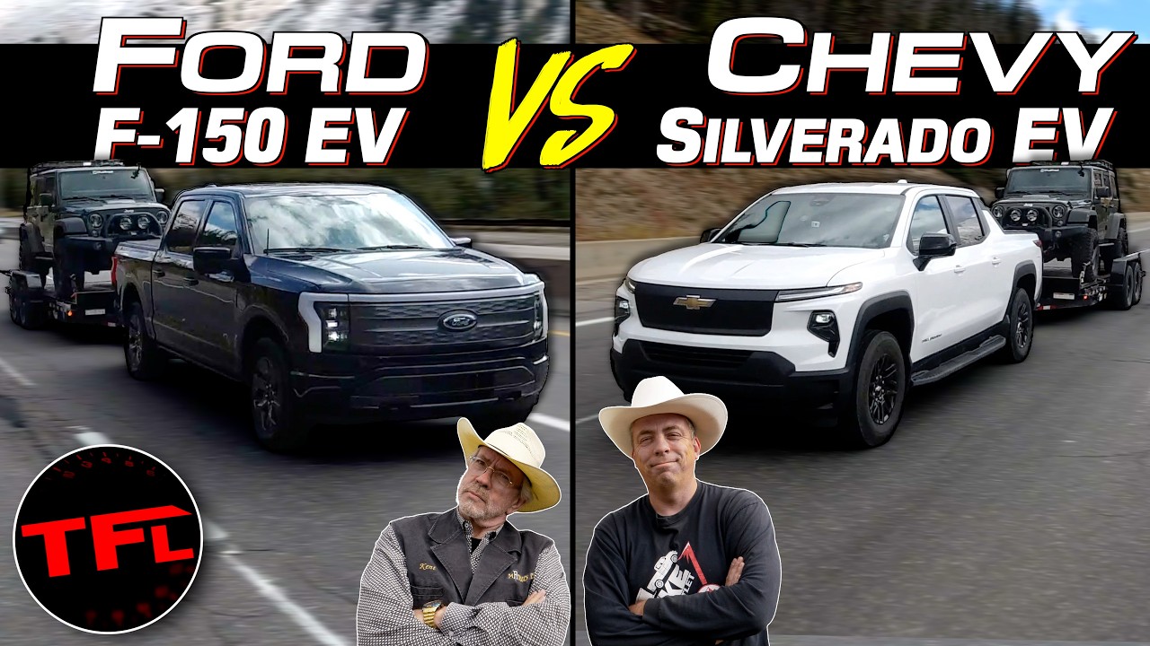 Chevy Silverado EV vs Ford F-150 Lightning vs the World's Toughest Towing Test!