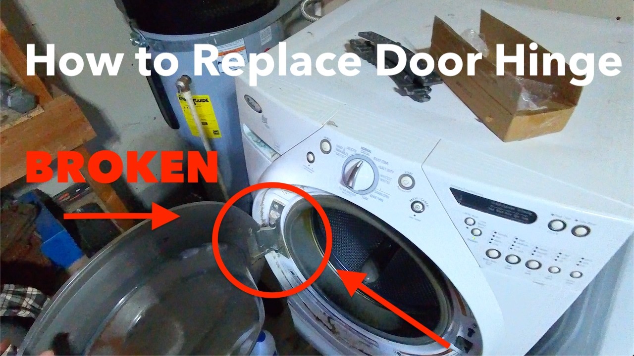 Как заменить дверную петлю на стиральной машине Kenmore Whirlpool с фронтальной загрузкой #ремонт...
